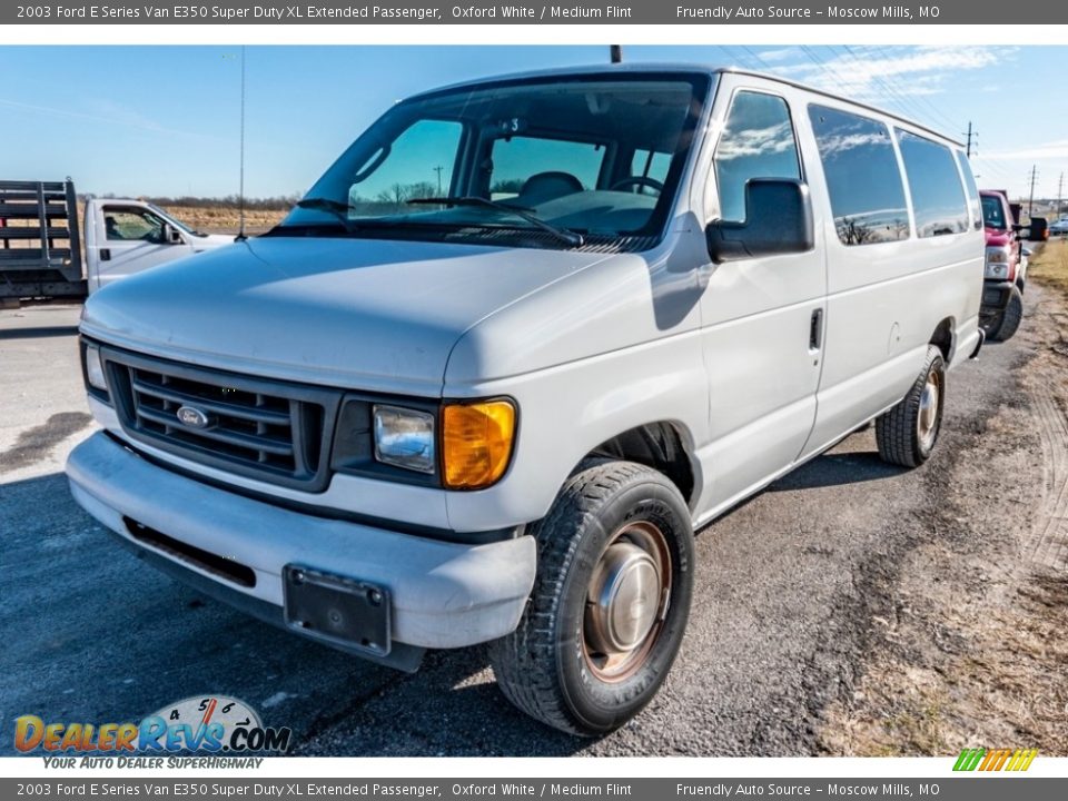 2003 Ford E Series Van E350 Super Duty XL Extended Passenger Oxford White / Medium Flint Photo #8