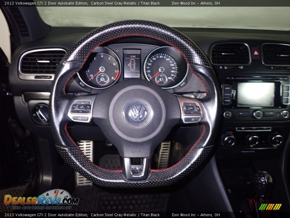 2013 Volkswagen GTI 2 Door Autobahn Edition Carbon Steel Gray Metallic / Titan Black Photo #26