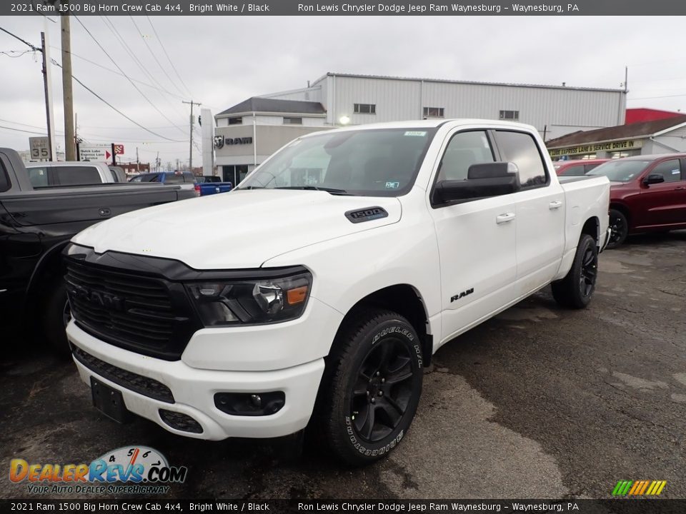 2021 Ram 1500 Big Horn Crew Cab 4x4 Bright White / Black Photo #1