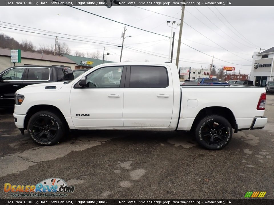 2021 Ram 1500 Big Horn Crew Cab 4x4 Bright White / Black Photo #3