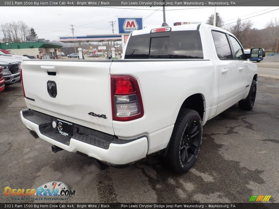 2021 Ram 1500 Big Horn Crew Cab 4x4 Bright White / Black Photo #6