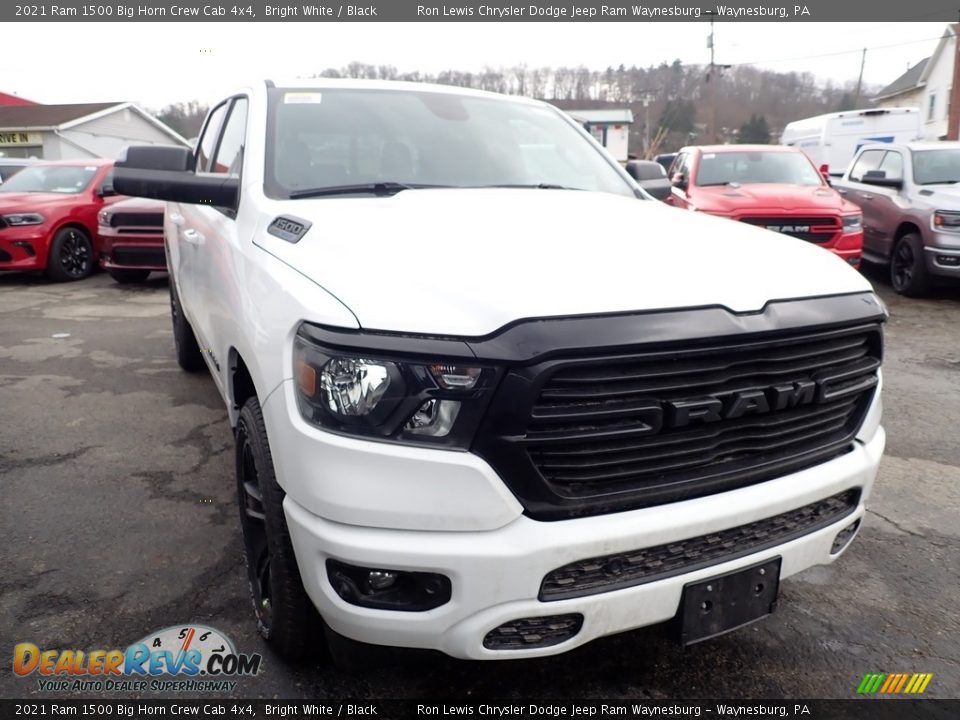 2021 Ram 1500 Big Horn Crew Cab 4x4 Bright White / Black Photo #7