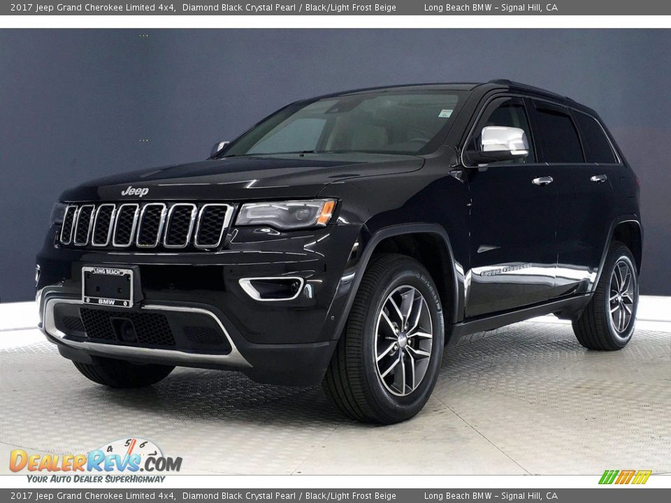 2017 Jeep Grand Cherokee Limited 4x4 Diamond Black Crystal Pearl / Black/Light Frost Beige Photo #12