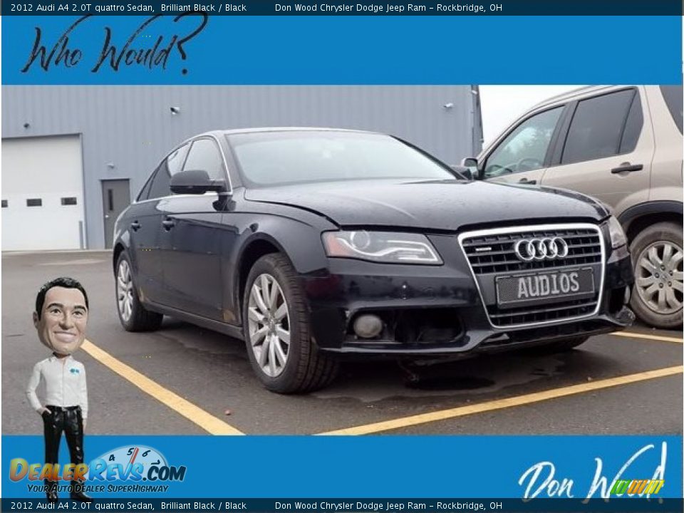 2012 Audi A4 2.0T quattro Sedan Brilliant Black / Black Photo #1