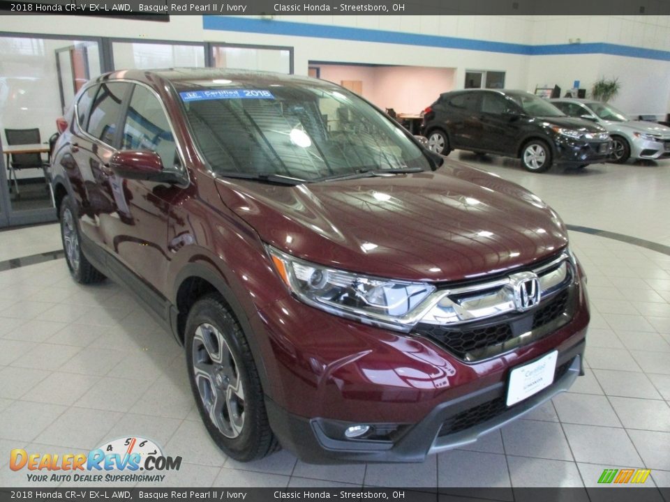 2018 Honda CR-V EX-L AWD Basque Red Pearl II / Ivory Photo #3