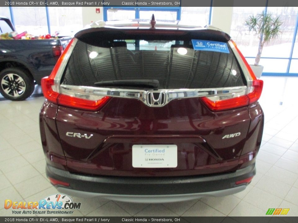 2018 Honda CR-V EX-L AWD Basque Red Pearl II / Ivory Photo #8