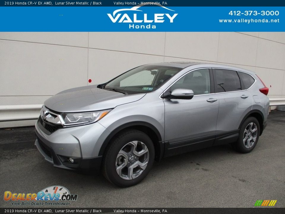 2019 Honda CR-V EX AWD Lunar Silver Metallic / Black Photo #1