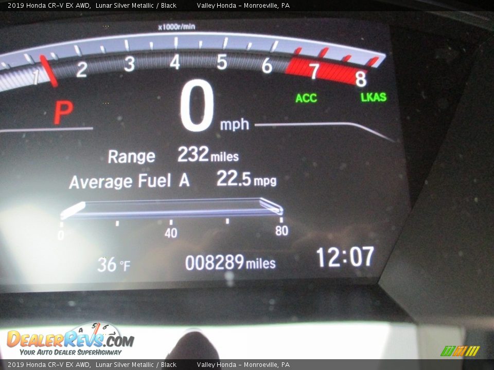 2019 Honda CR-V EX AWD Lunar Silver Metallic / Black Photo #20