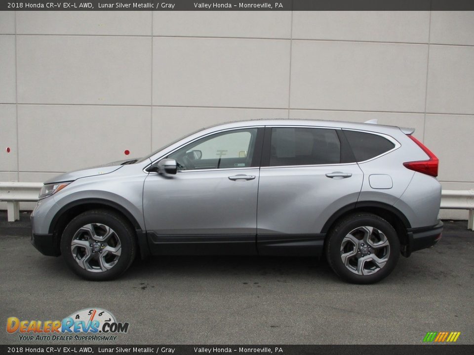 2018 Honda CR-V EX-L AWD Lunar Silver Metallic / Gray Photo #2
