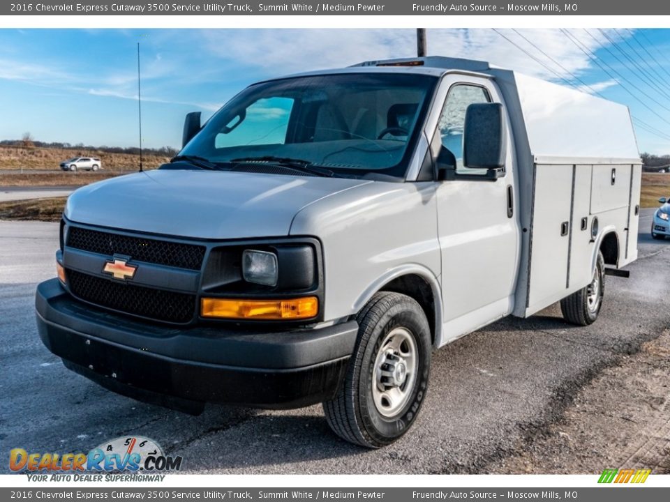 2016 Chevrolet Express Cutaway 3500 Service Utility Truck Summit White / Medium Pewter Photo #8