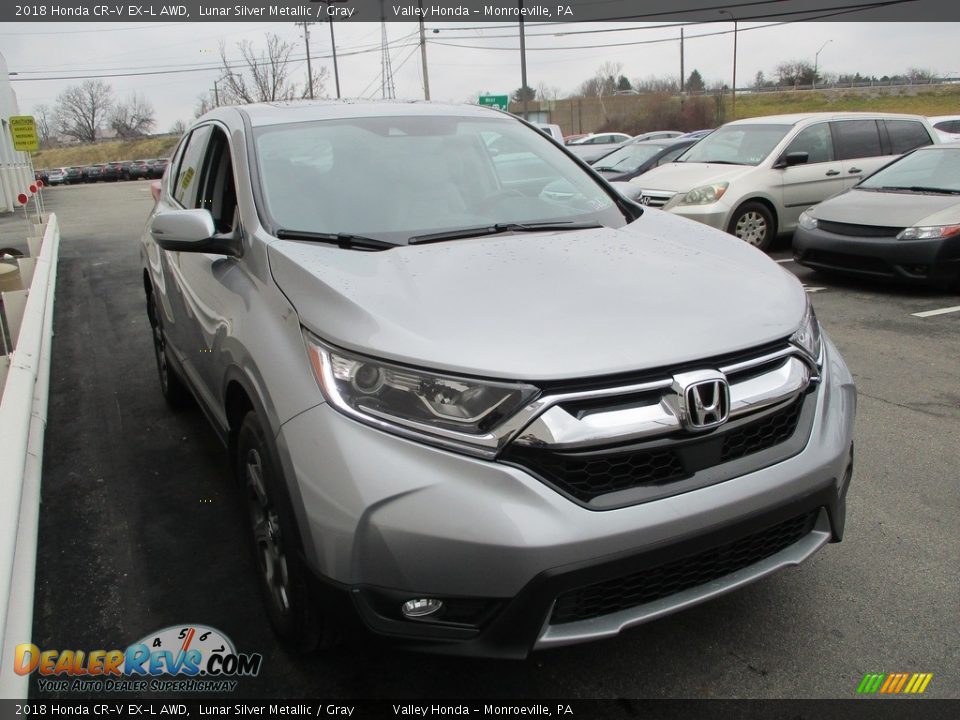 2018 Honda CR-V EX-L AWD Lunar Silver Metallic / Gray Photo #7