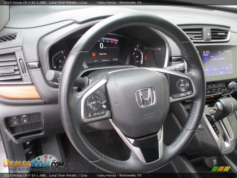 2018 Honda CR-V EX-L AWD Lunar Silver Metallic / Gray Photo #14