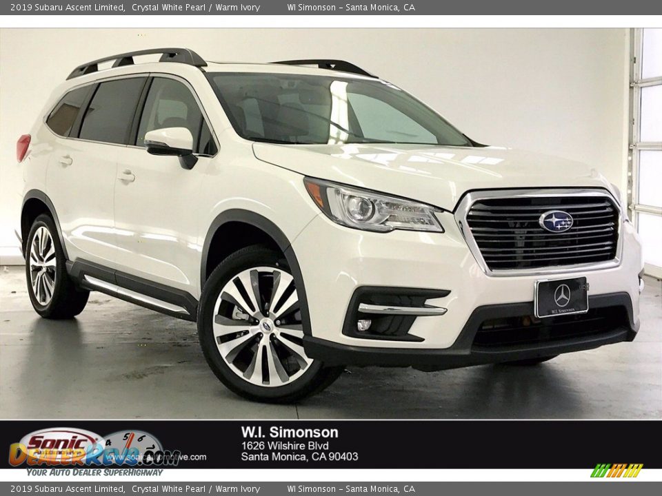 2019 Subaru Ascent Limited Crystal White Pearl / Warm Ivory Photo #1