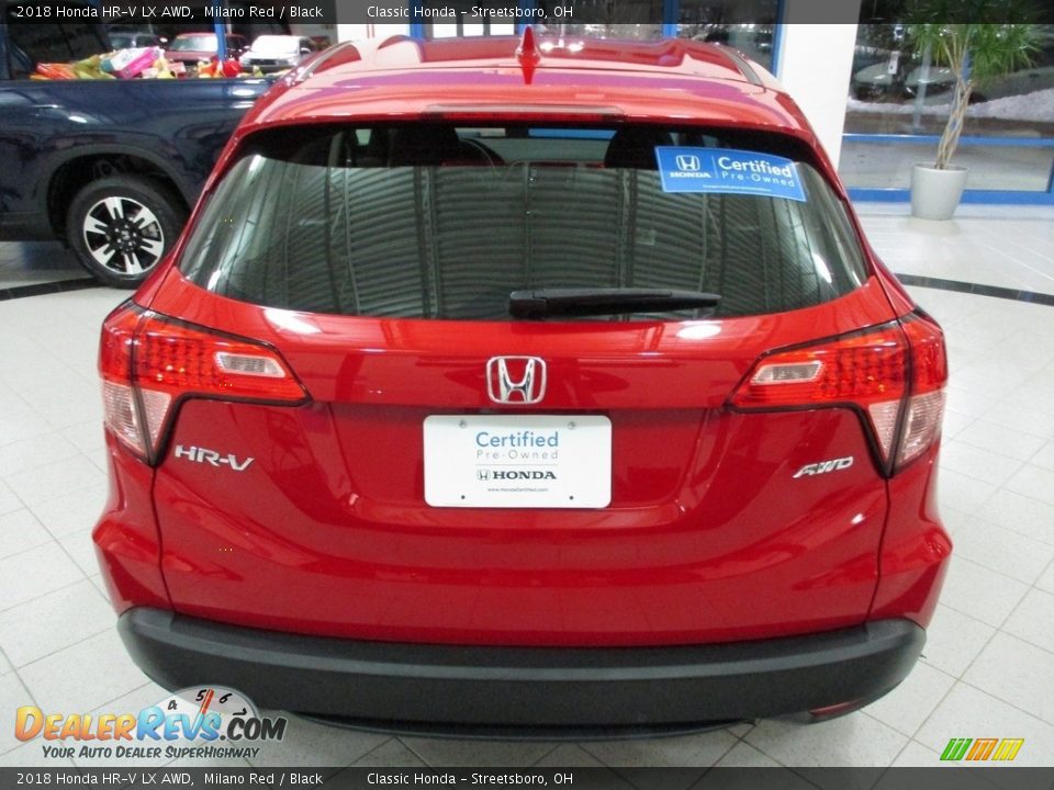 2018 Honda HR-V LX AWD Milano Red / Black Photo #8