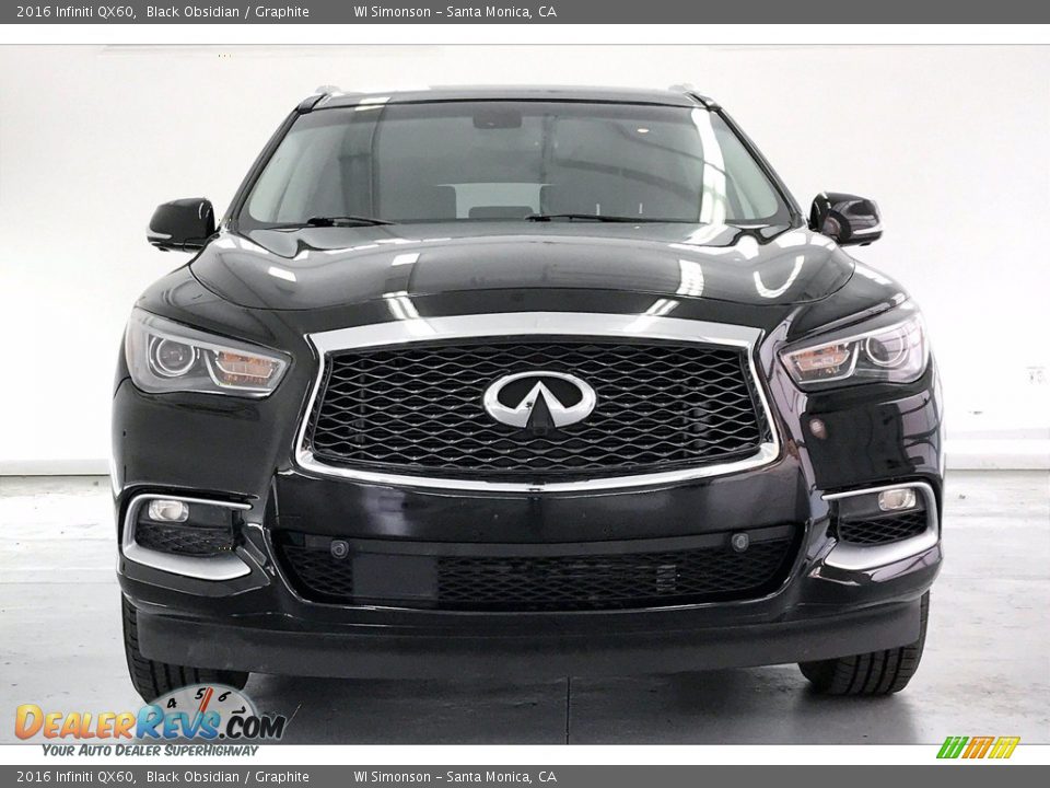 2016 Infiniti QX60 Black Obsidian / Graphite Photo #2