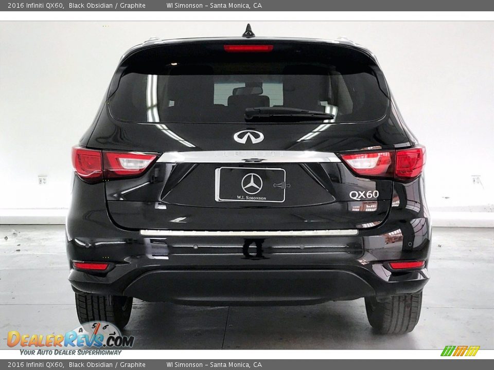 2016 Infiniti QX60 Black Obsidian / Graphite Photo #3