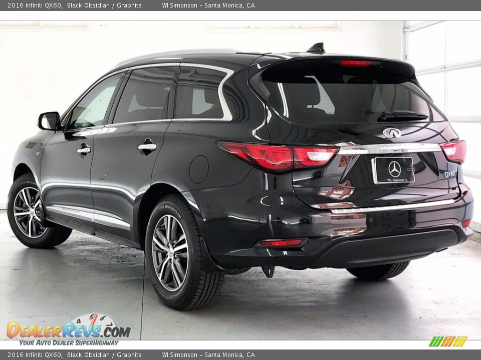 2016 Infiniti QX60 Black Obsidian / Graphite Photo #10