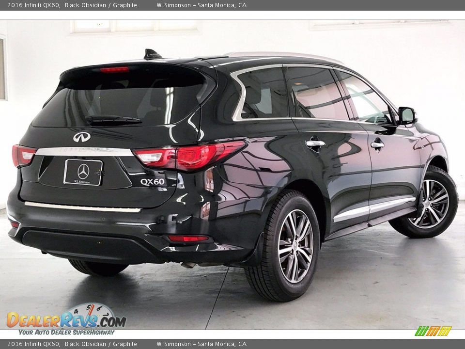 2016 Infiniti QX60 Black Obsidian / Graphite Photo #13