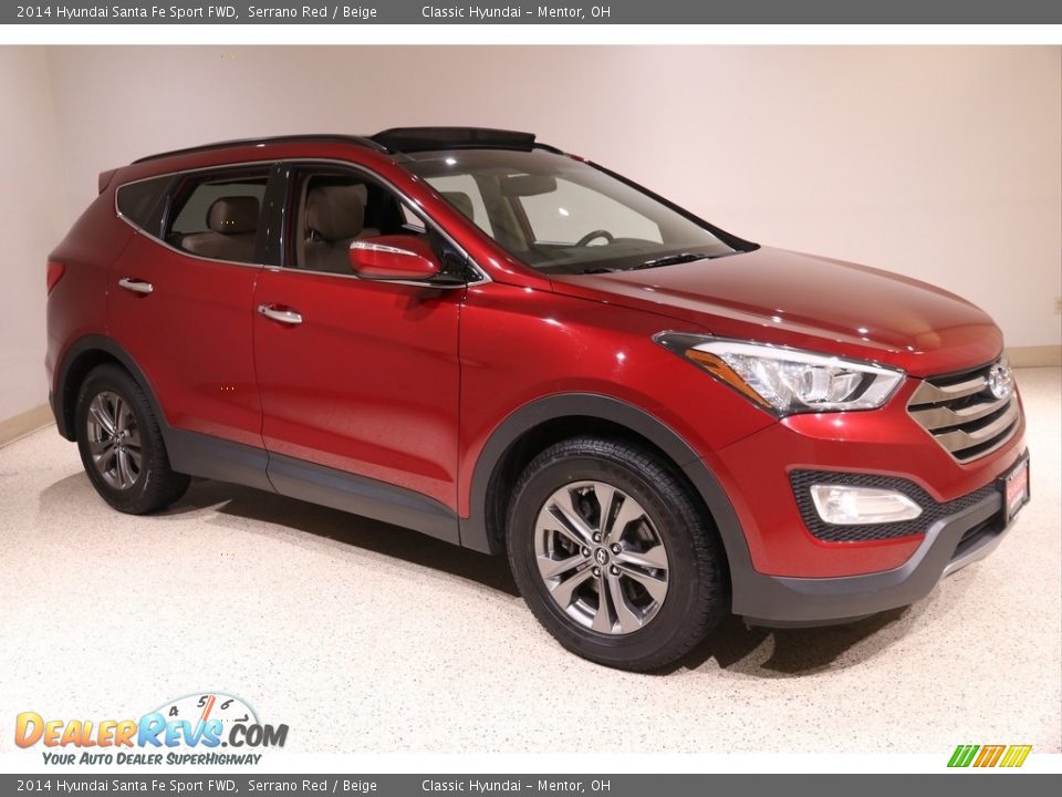 2014 Hyundai Santa Fe Sport FWD Serrano Red / Beige Photo #1