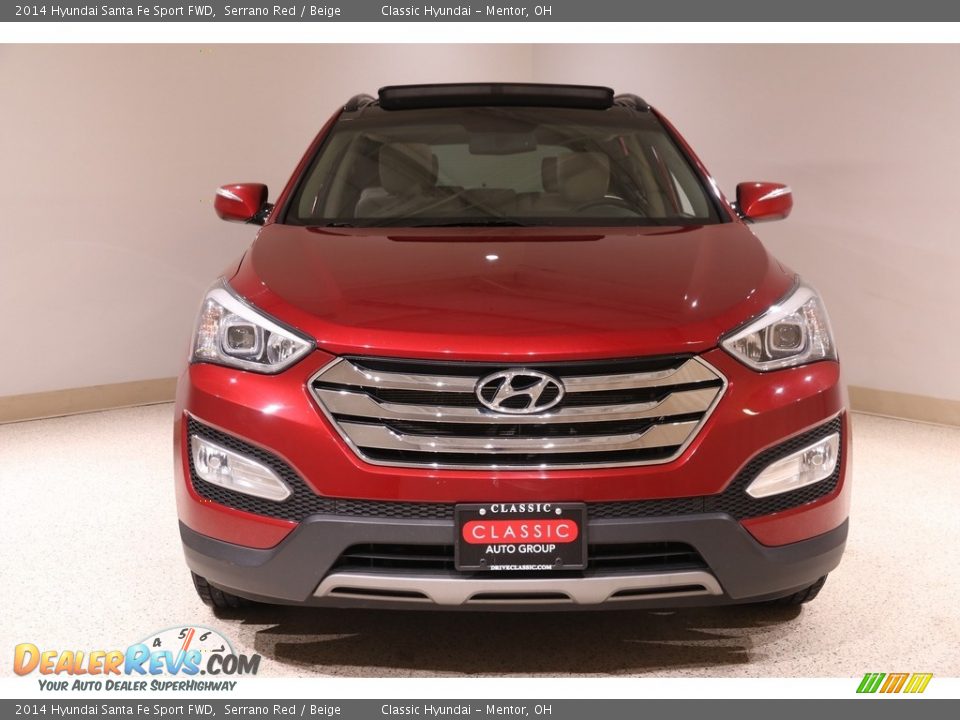 2014 Hyundai Santa Fe Sport FWD Serrano Red / Beige Photo #2