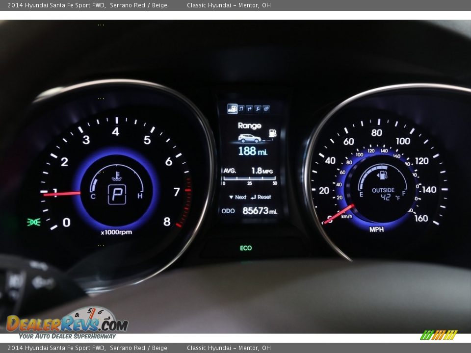 2014 Hyundai Santa Fe Sport FWD Serrano Red / Beige Photo #8