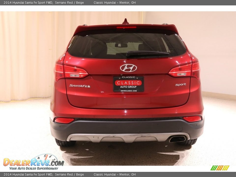 2014 Hyundai Santa Fe Sport FWD Serrano Red / Beige Photo #18