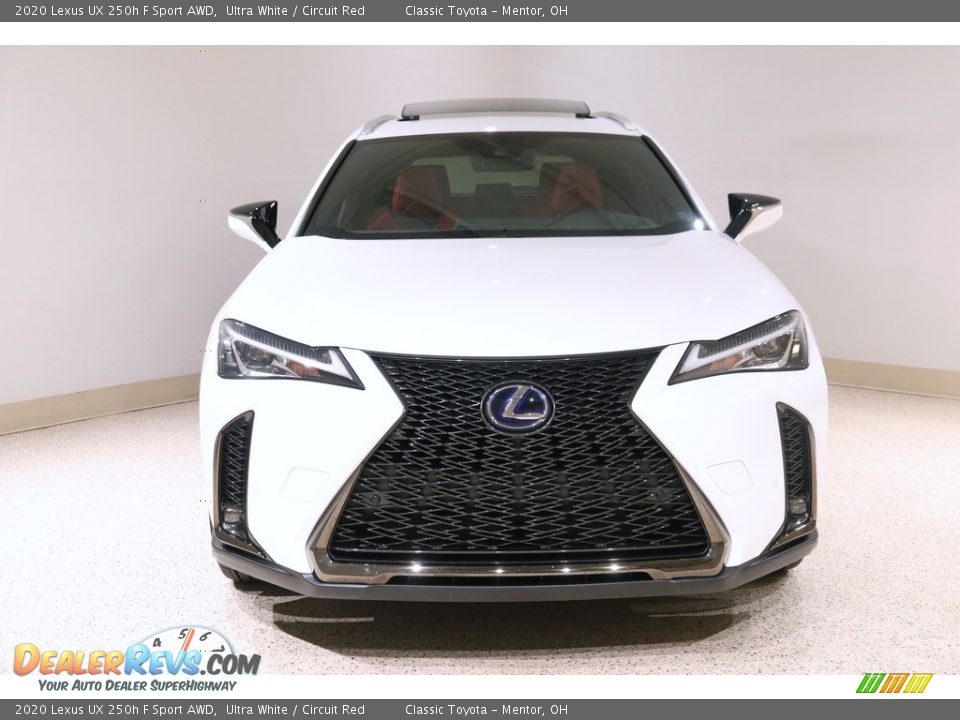 2020 Lexus UX 250h F Sport AWD Ultra White / Circuit Red Photo #2