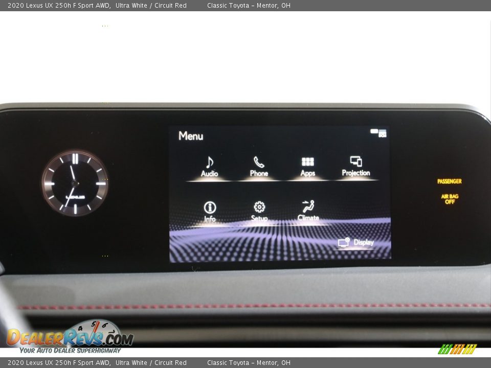 2020 Lexus UX 250h F Sport AWD Ultra White / Circuit Red Photo #10