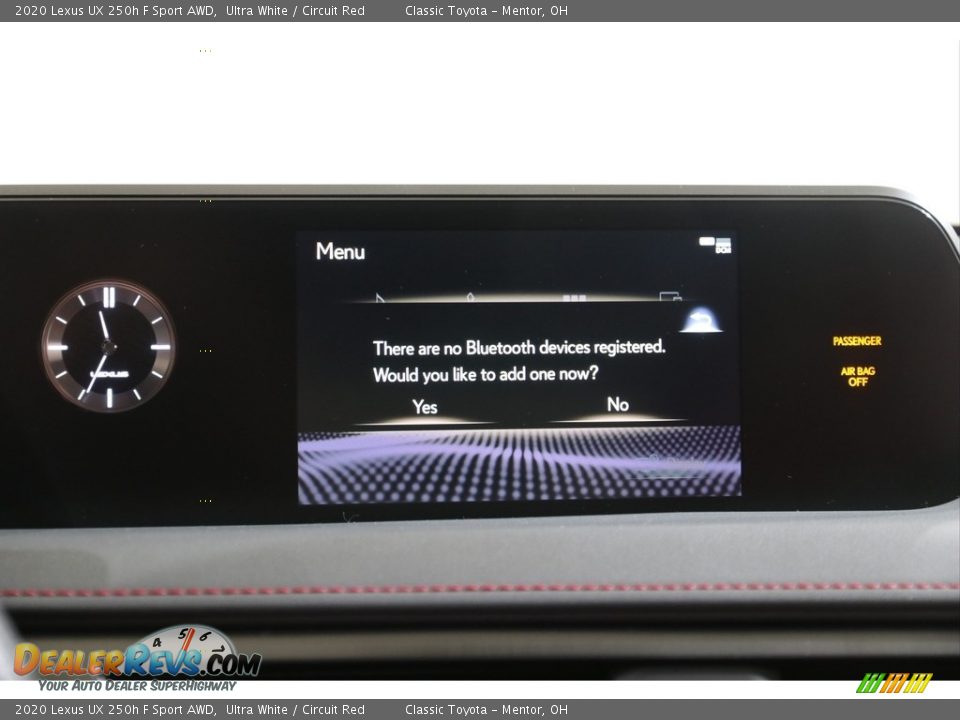 2020 Lexus UX 250h F Sport AWD Ultra White / Circuit Red Photo #12