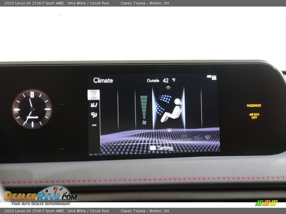 2020 Lexus UX 250h F Sport AWD Ultra White / Circuit Red Photo #13