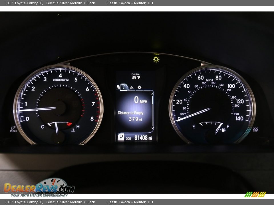 2017 Toyota Camry LE Celestial Silver Metallic / Black Photo #8