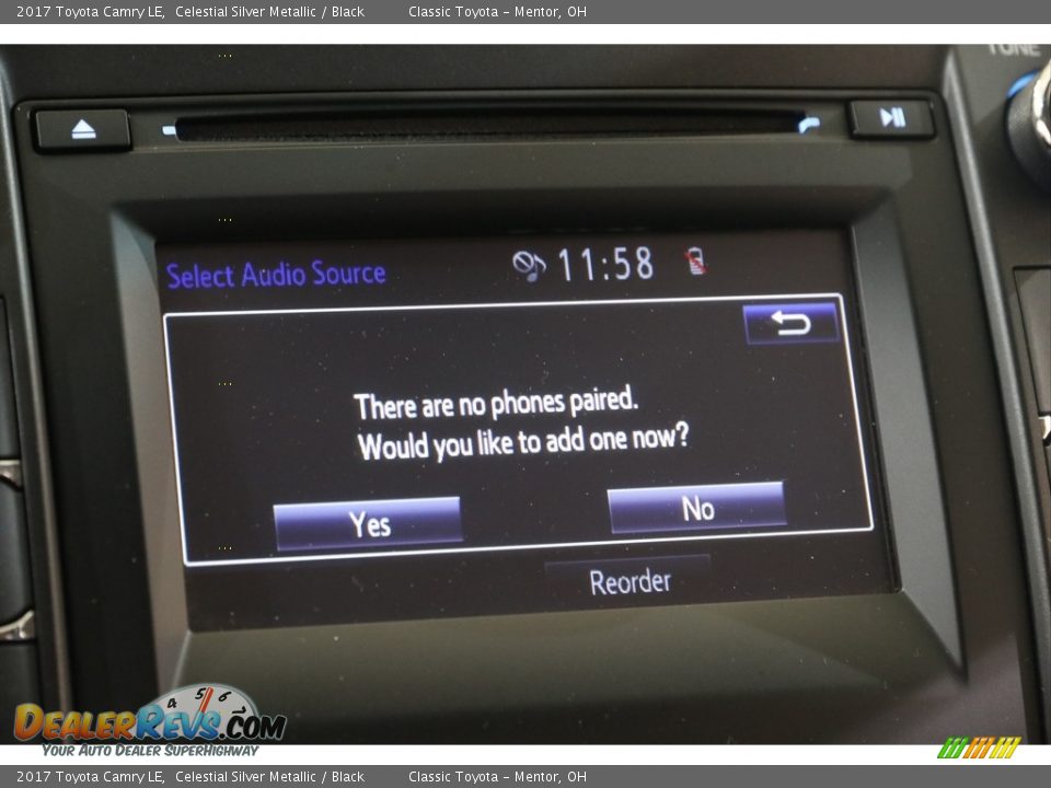 2017 Toyota Camry LE Celestial Silver Metallic / Black Photo #11