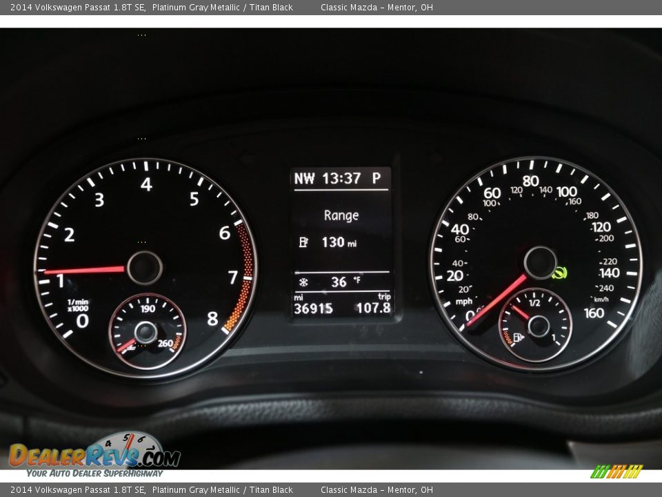 2014 Volkswagen Passat 1.8T SE Gauges Photo #8