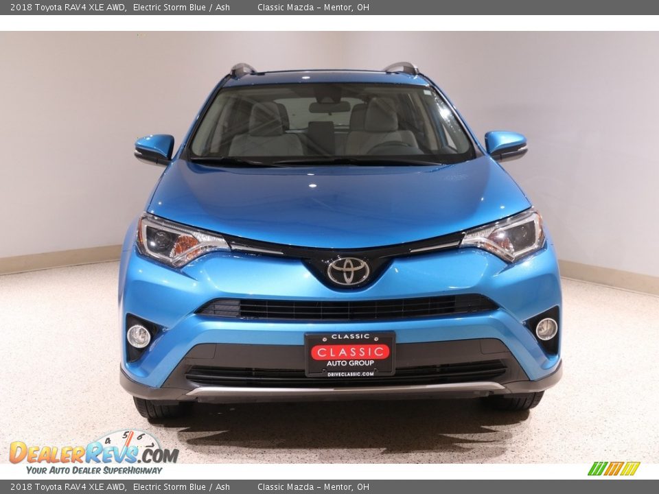 2018 Toyota RAV4 XLE AWD Electric Storm Blue / Ash Photo #2