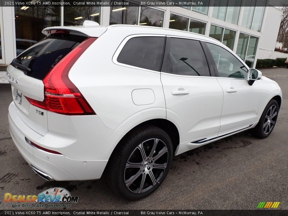 2021 Volvo XC60 T5 AWD Inscription Crystal White Metallic / Charcoal Photo #2