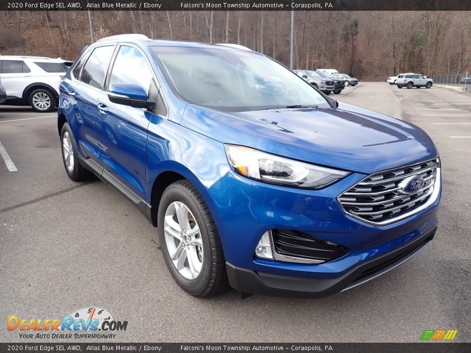 2020 Ford Edge SEL AWD Atlas Blue Metallic / Ebony Photo #3