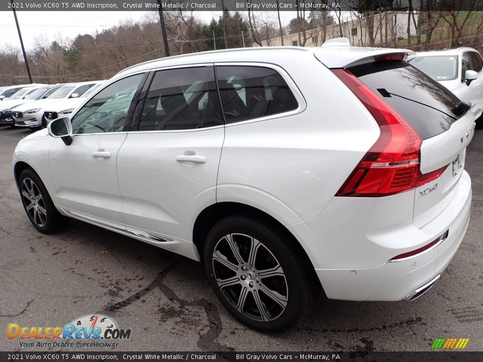 2021 Volvo XC60 T5 AWD Inscription Crystal White Metallic / Charcoal Photo #4