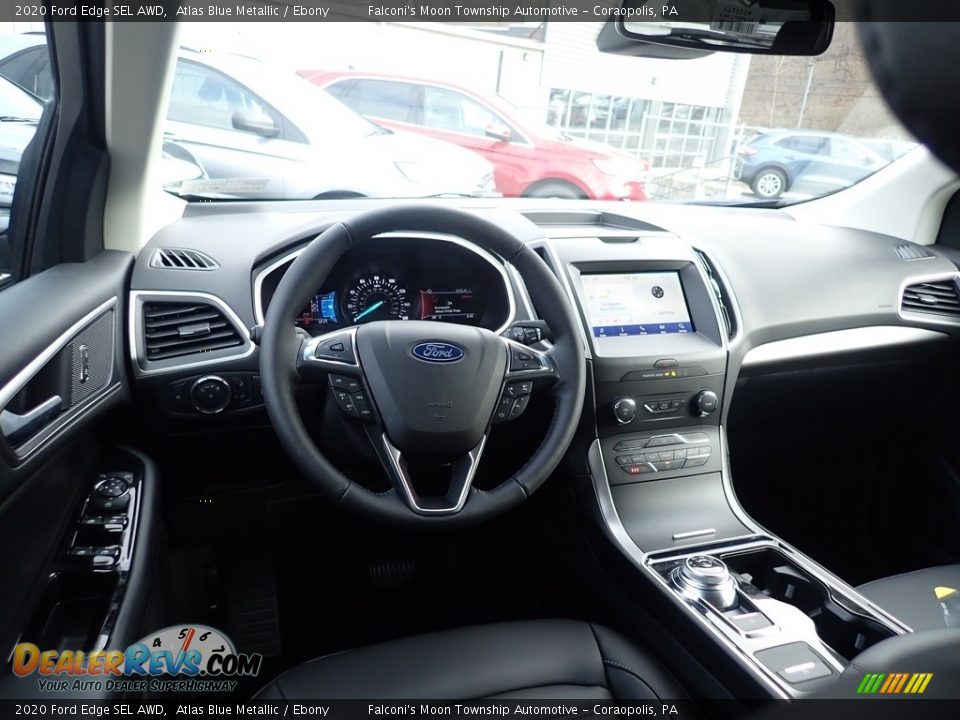 2020 Ford Edge SEL AWD Atlas Blue Metallic / Ebony Photo #9