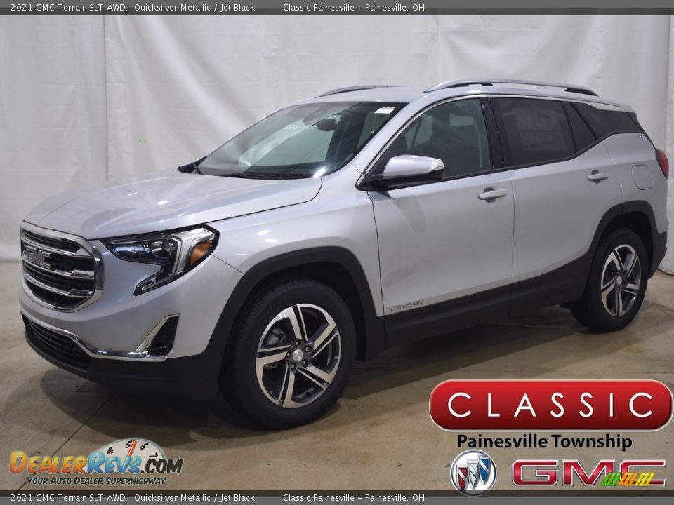 2021 GMC Terrain SLT AWD Quicksilver Metallic / Jet Black Photo #1