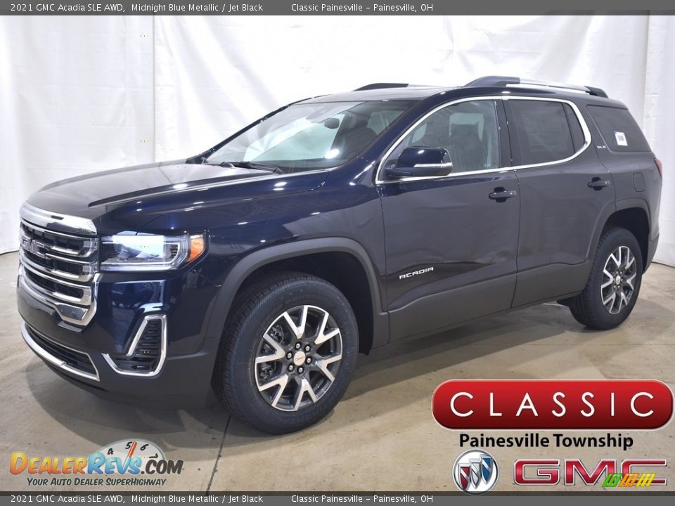 2021 GMC Acadia SLE AWD Midnight Blue Metallic / Jet Black Photo #1