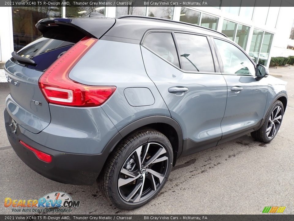 2021 Volvo XC40 T5 R-Design AWD Thunder Grey Metallic / Charcoal Photo #2