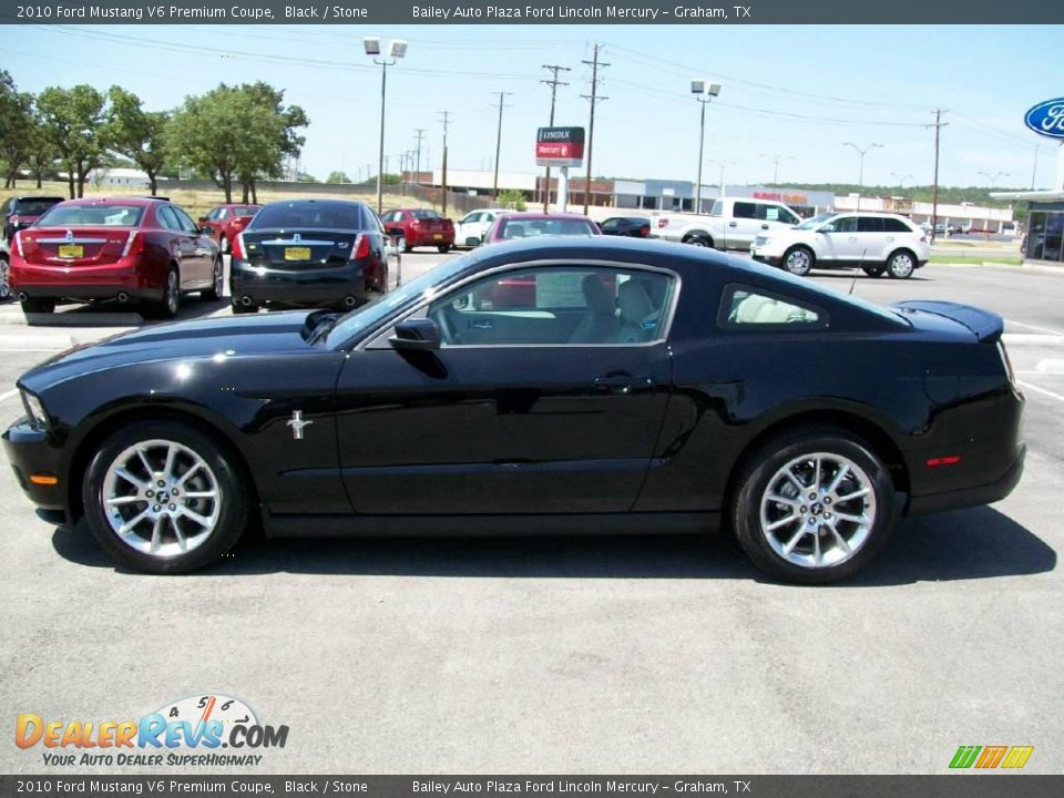 2010 Ford Mustang V6 Premium Coupe Black / Stone Photo #2