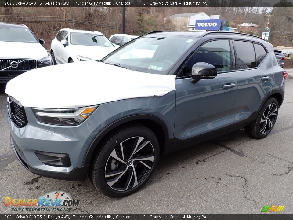 2021 Volvo XC40 T5 R-Design AWD Thunder Grey Metallic / Charcoal Photo #5