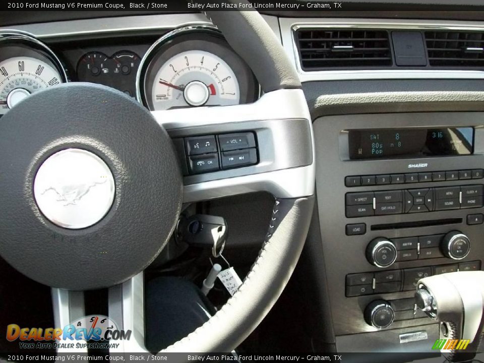 2010 Ford Mustang V6 Premium Coupe Black / Stone Photo #3