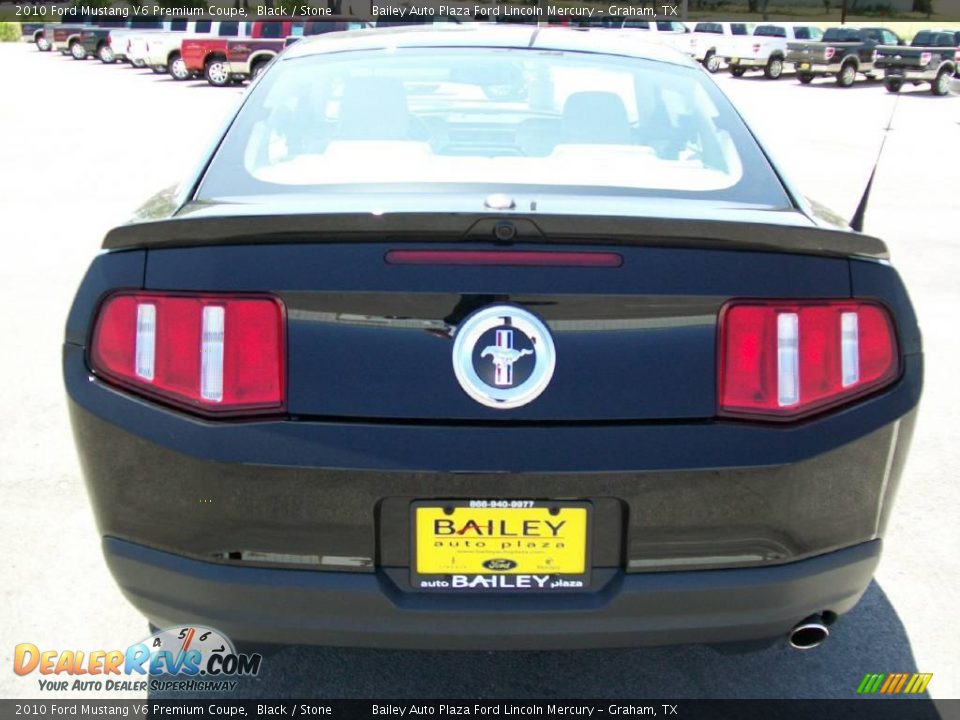 2010 Ford Mustang V6 Premium Coupe Black / Stone Photo #5