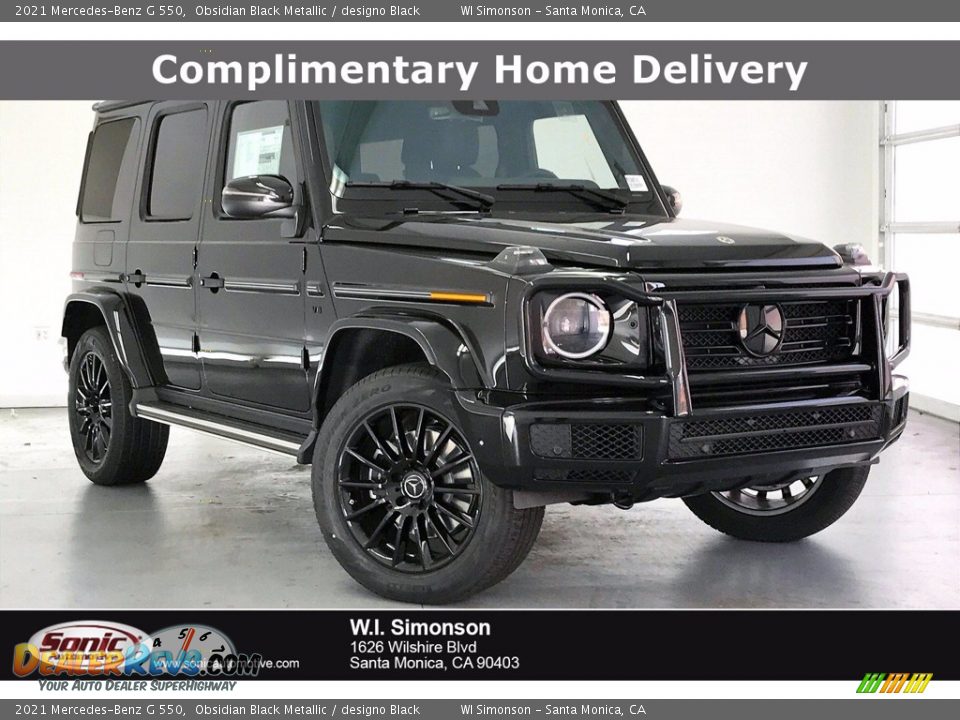 2021 Mercedes-Benz G 550 Obsidian Black Metallic / designo Black Photo #1