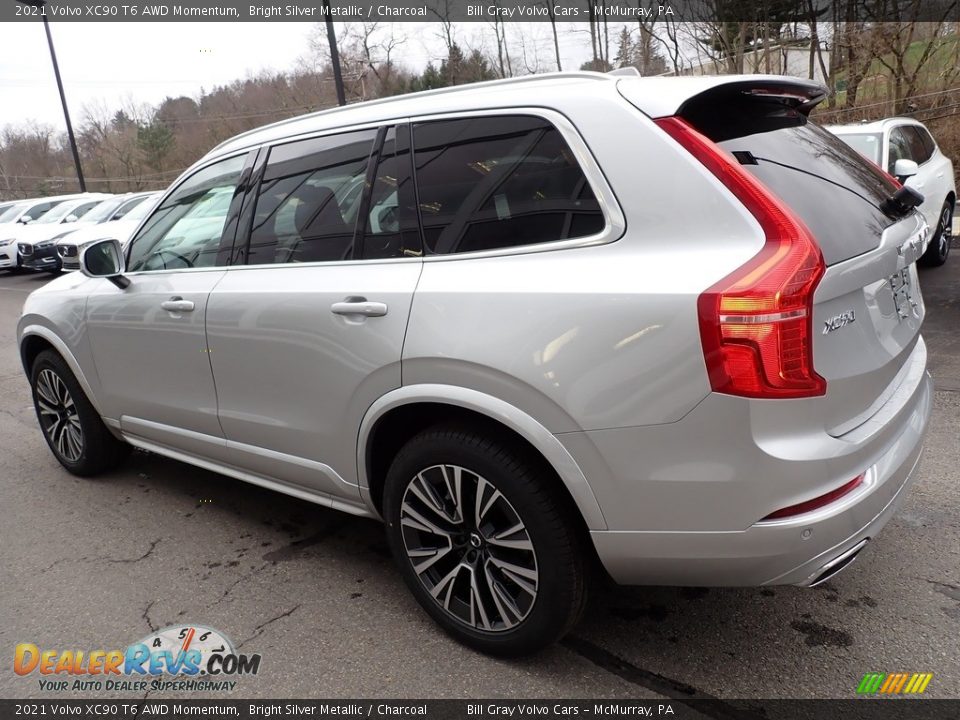 2021 Volvo XC90 T6 AWD Momentum Bright Silver Metallic / Charcoal Photo #4