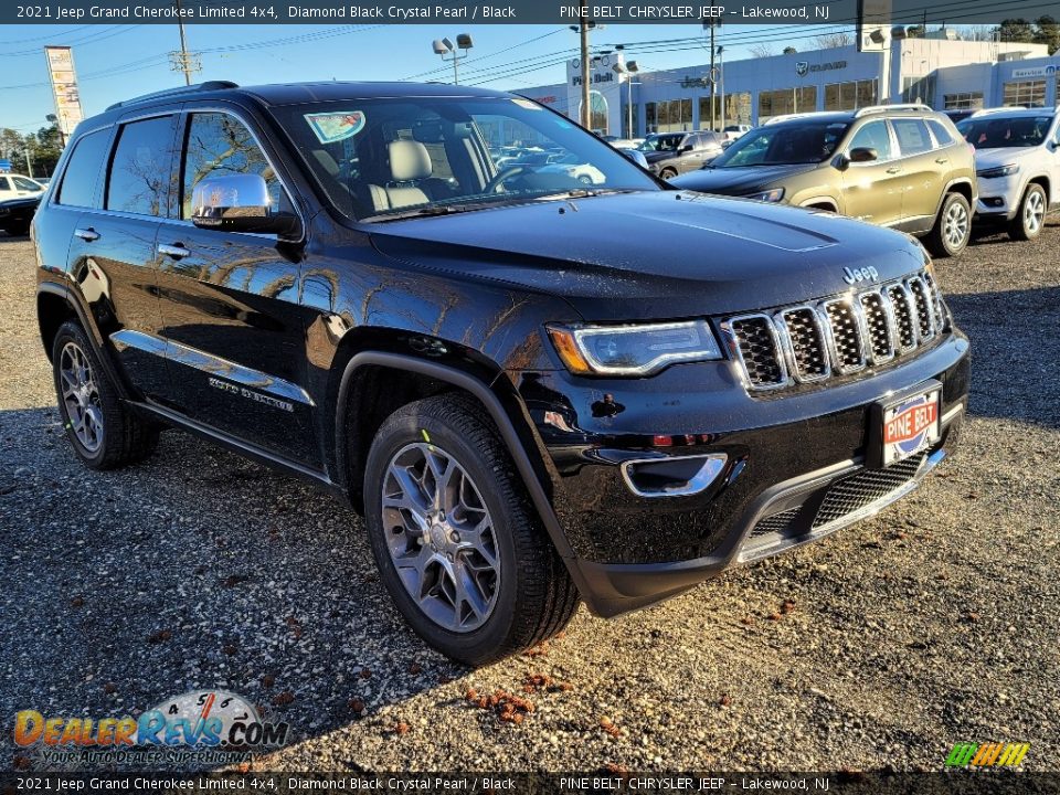 2021 Jeep Grand Cherokee Limited 4x4 Diamond Black Crystal Pearl / Black Photo #1
