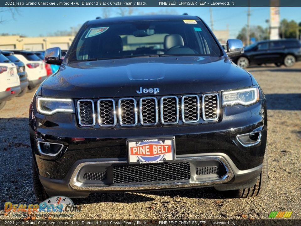 2021 Jeep Grand Cherokee Limited 4x4 Diamond Black Crystal Pearl / Black Photo #3