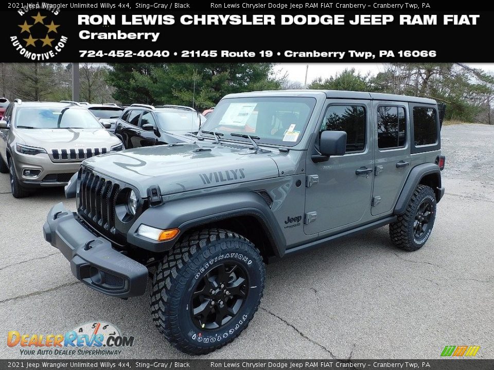 2021 Jeep Wrangler Unlimited Willys 4x4 Sting-Gray / Black Photo #1